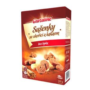 Sušienky Glutaline krabička škorica kakao bezgluténové 140g