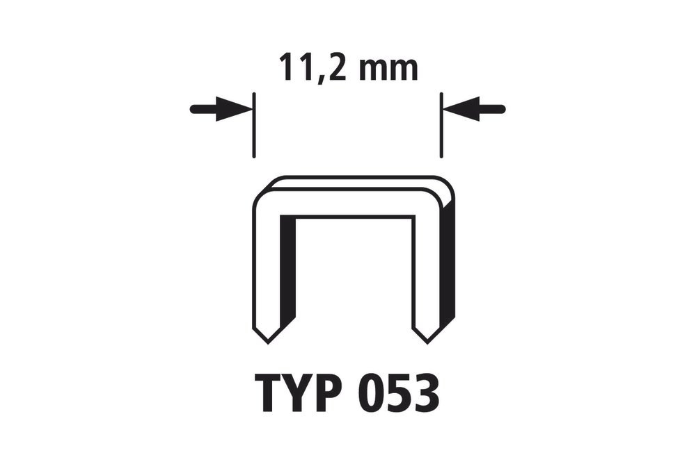 Sponky do sponkovačky široké výška 10mm, šírka 11,2mm Typ 053 (3000ks) wolfcraft 7037000