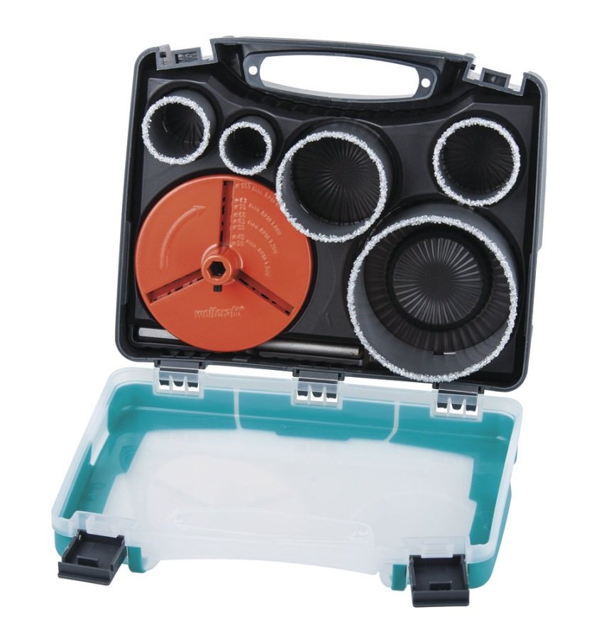 Sada vrtacích koruniek s HM posypom ø 33,43,53,68,103mm, hl. - 55mm (7-dielna) wolfcraft 5424000