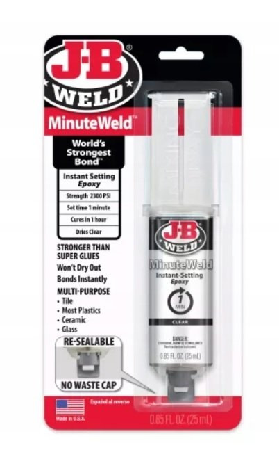 J-B WELD 50101 najrýchlejšie číre epoxidové lepidlo MinuteWeld ( 25ml )