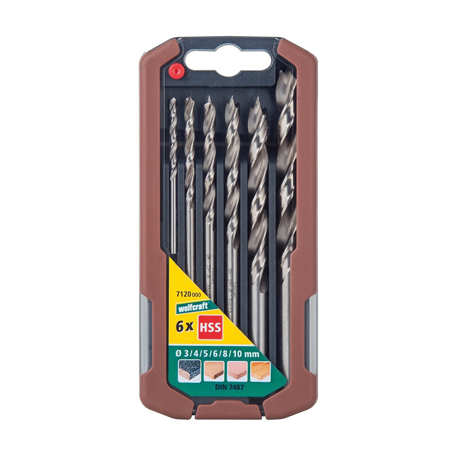 Sada vrtákov HSS do dreva PROFESSIONAL ø 3 - 10mm (6ks) wolfcraft 7120000