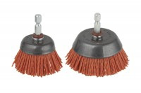 Wolfcraft Kartáč hrncový, nylónový, červený, so šesťhrannou stopkou ø 50mm, wolfcraft 1505000