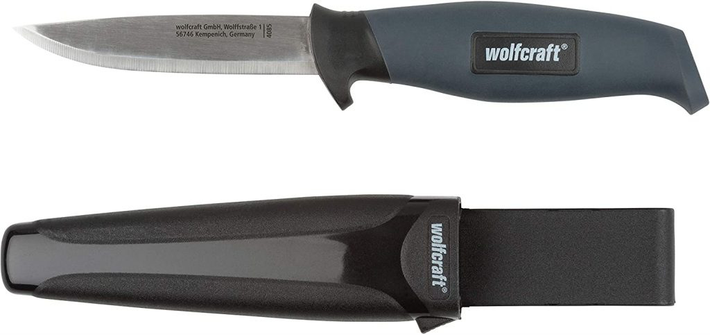 Wolfcraft Nôž s hladkou čepeľou a púzdrom, čepeľ 95mm, wolfcraft 4085000