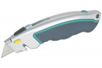 Wolfcraft Nôž s trapézovou čepeľou Profi so zasúvaním a zásobníkom na 5ks čepelí, wolfcraft 4131000