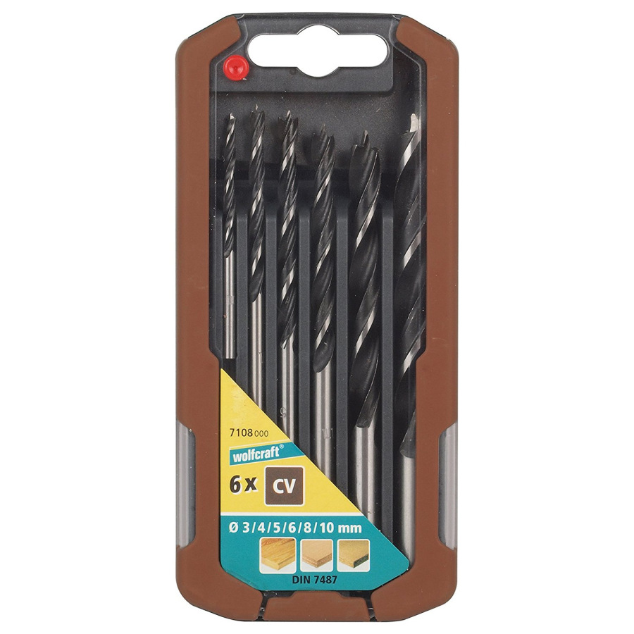 Sada vrtákov CV do dreva ø 3 - 10mm (6ks) wolfcraft 7108000