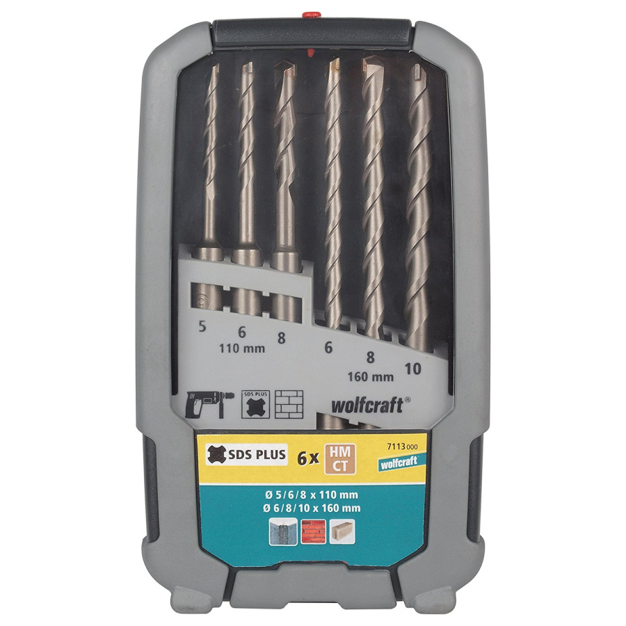 Sada vrtákov SDS-plus Standard ø 5 - 10mm (6ks) wolfcraft 7113000