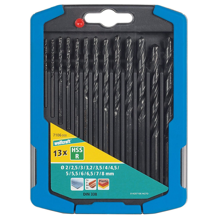 Sada vrtákov HSS do kovu valcovaných ø 2 - 8mm (13ks) wolfcraft 7106000