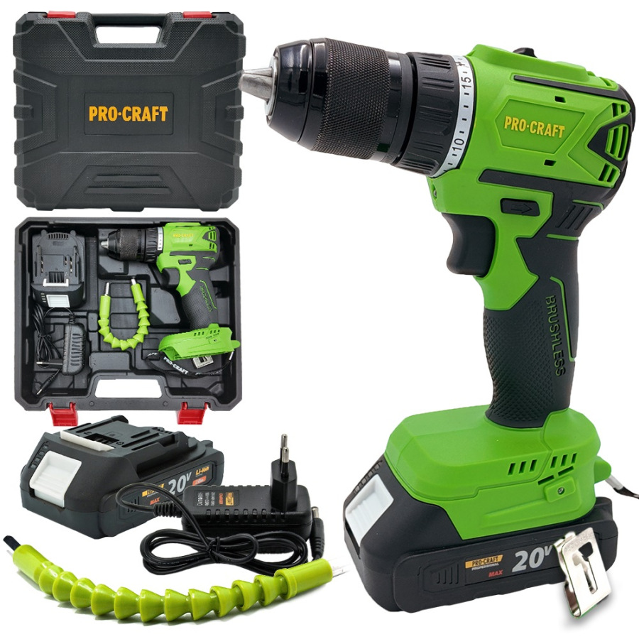 PROCRAFT Akumulátorový skrutkovač 20V PA18LiN