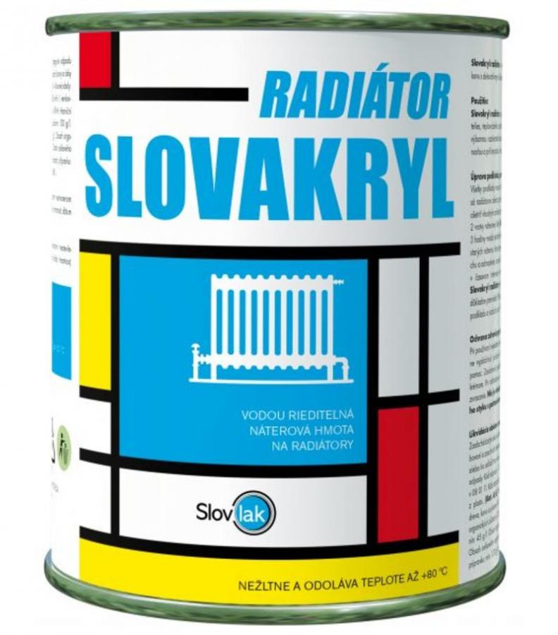 Farba Slovakryl biely radiator 0100 0,75kg