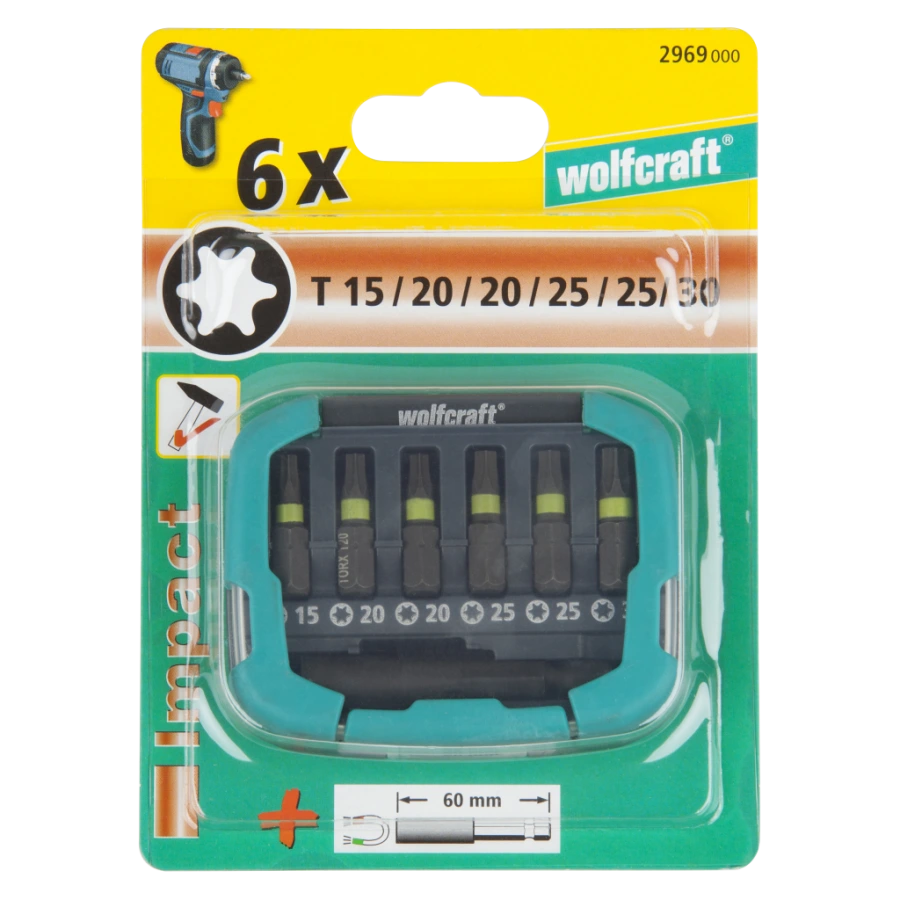 Wolfcraft Sada bitov Impact TX wolfcraft 2969000
