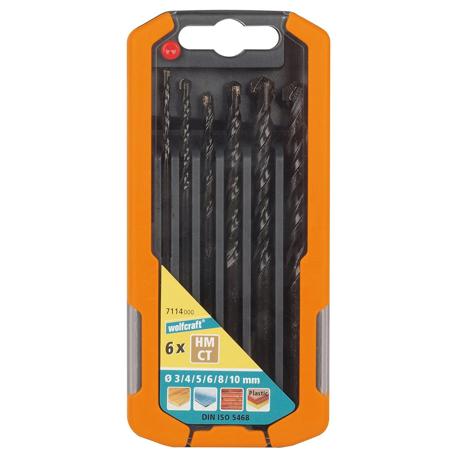 Sada vrtákov HM viacúčelových ø3 - 10mm (6ks) wolfcraft 7114000