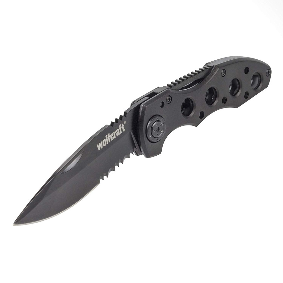 Nôž zatvárací s ozubenou čepeľou, čepeľ 75mm, wolfcraft 4289000