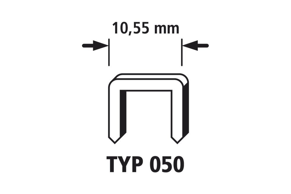Sponky do sponkovačky široké výška 10mm, šírka 10,55mm Typ 050 (1000ks) wolfcraft 7012000