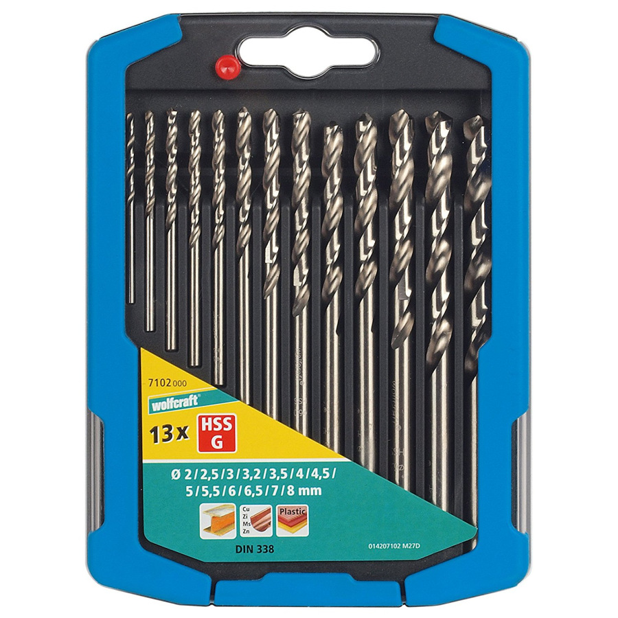 Sada vrtákov HSS do kovu vybrusovaných ø 2 - 8mm (13ks) wolfcraft 7102000