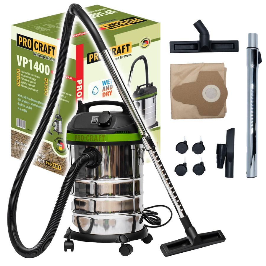 PROCRAFT Priemyselný vysávač 1400W, 30L VP1400