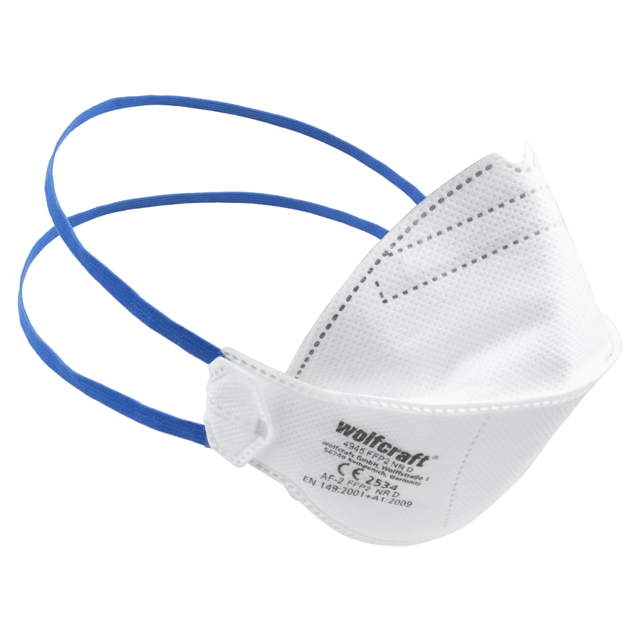 Respirátor FFP2 skladací bez ventilu (2ks) wolfcraft 4945000