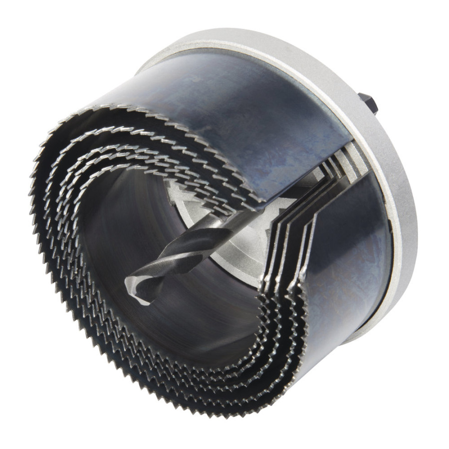 Sada vŕtacích koruniek do dreva ø 68,74,80,90,100mm hl. – 33mm, wolfcraft 8918000