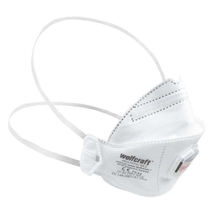 Respirátor FFP3 skladací s ventilom (2ks) wolfcraft 4949000
