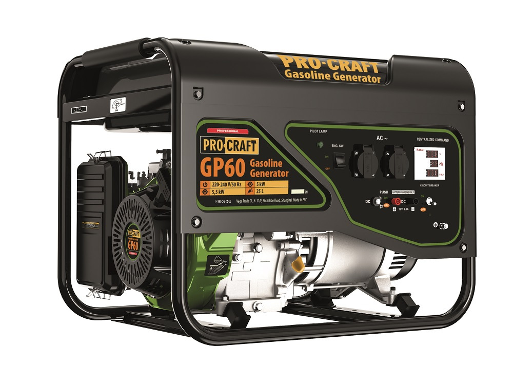 PROCRAFT Elektrocentrála benzínová 5,5kW GP60