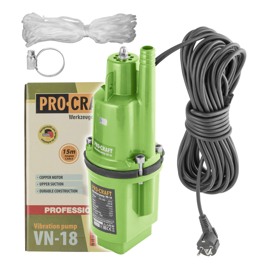 PROCRAFT Vibračné čerpadlo 250W VN-18