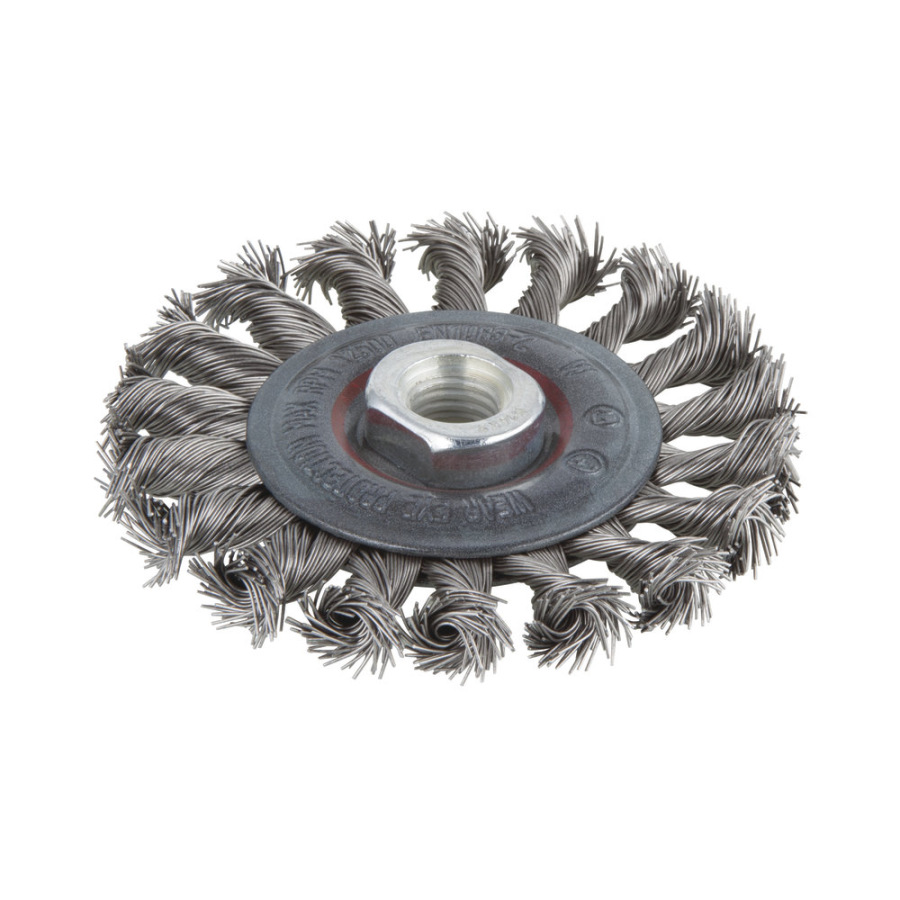 Kotúč drôtený z nerezového drôtu, vrkočový ø 100mm, M14, wolfcraft 2701000