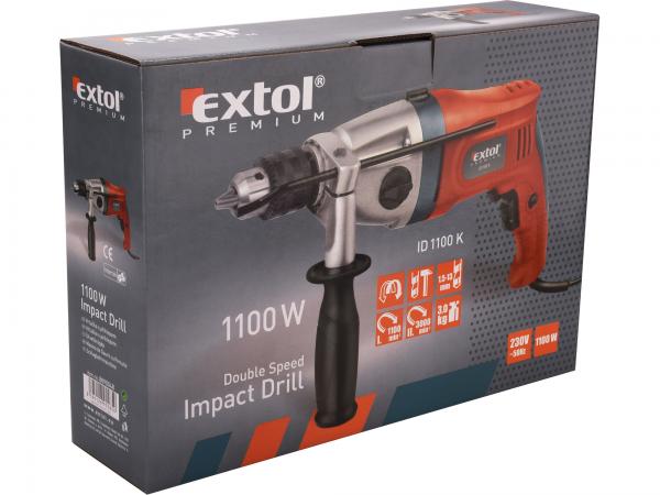 EXTOL PREMIUM Vŕtačka príklepová 1100W 8890048