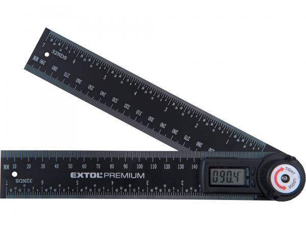 EXTOL PREMIUM Uhlomer digitálny s pravítkom 200mm 8823510