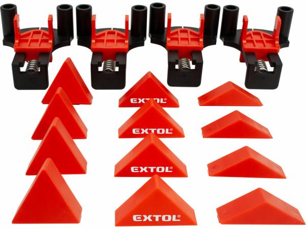 EXTOL PREMIUM Svorky rohové rýchloupínacie strunové, 4ks, 60-90-120st 8815440 1