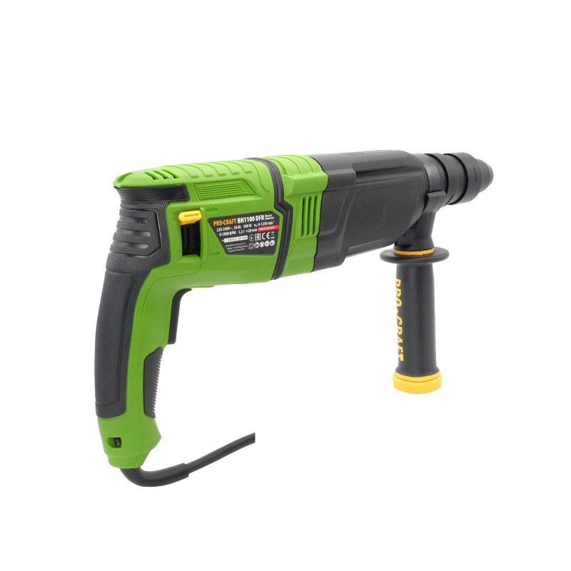 PROCRAFT Kombinované vŕtacie a sekacie kladivo 900W 3,2J BH1100DFR 11