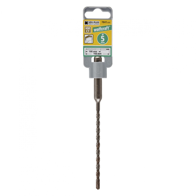 Vrták SDS-plus Profesional HM ø 5mm, L – 160mm, wolfcraft 7841000