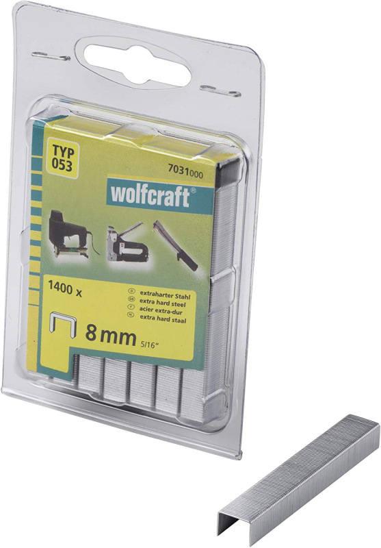 Sponky do sponkovačky široké výška 8mm, šírka 11,2mm Typ 053 (1400ks) wolfcraft 7031000