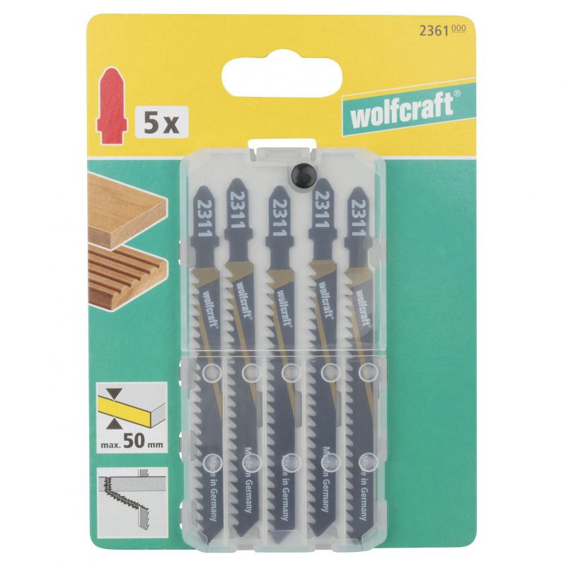 List pílový HCS do priamočiarej píly T-stopka (5ks) wolfcraft 2361000