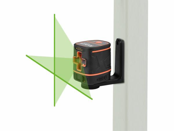 FORTUM 4780208 Laser líniový, krížový samonivelačný, zelený, 1H1V, Li-ion akumulátor 1