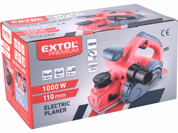 EXTOL PREMIUM Hoblík falcovací, príkon 1000W, nôž 110x3mm, 16000 ot/min 8893405 20