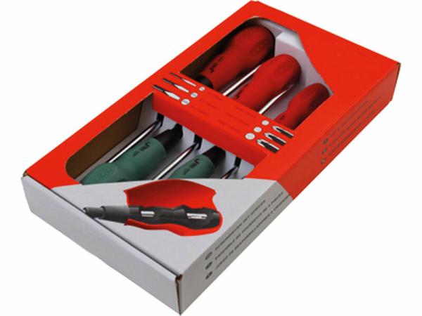 EXTOL PREMIUM 55082 Skrutkovače s pogumovanou rukoväťou, sada 6ks, CrV 1