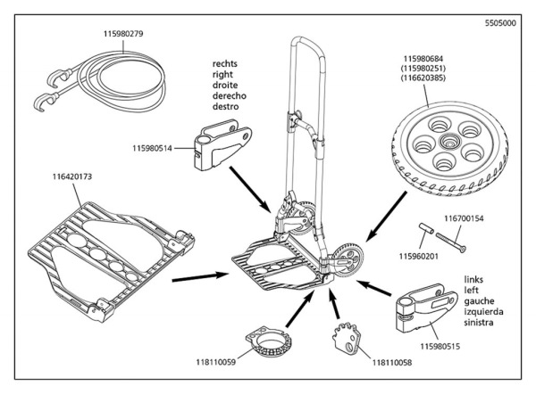 Wolfcraft Vozík transportný skladací TS 600 max – 70kg wolfcraft 5505000 9