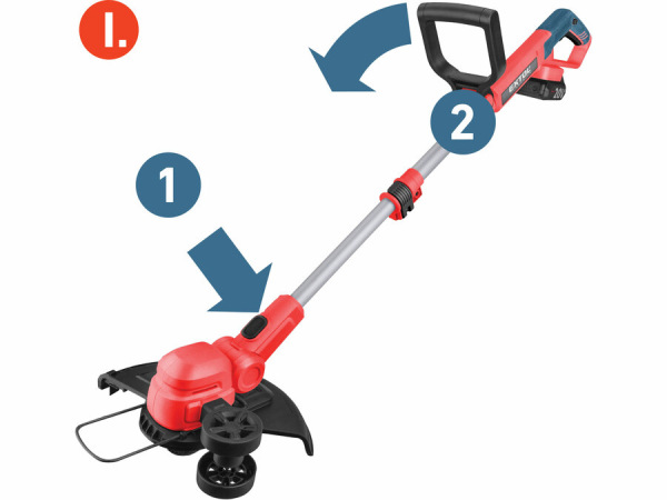 EXTOL PREMIUM Kosačka strunová Share20V, 1x 2Ah, šírka kosenia 30cm 8891900 6