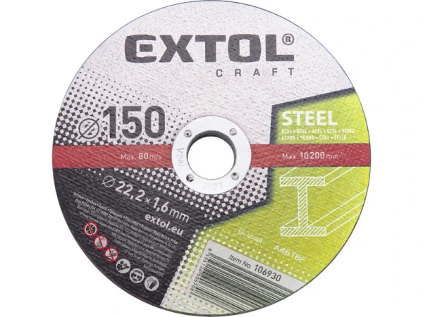 EXTOL CRAFT Kotúč rezný na kov 5ks, 150x1,6mm 106930
