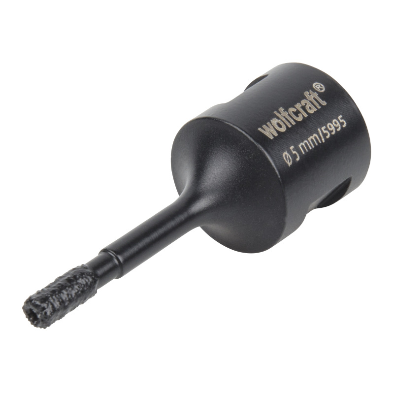 Korunka vŕtacia s diamantovým posypom ø 5mm, hl. - 35mm, M14, wolfcraft 5995000