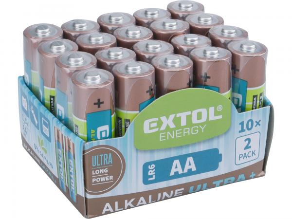 EXTOL Batéria alkalická 20ks, 1,5V, typ AA 42013
