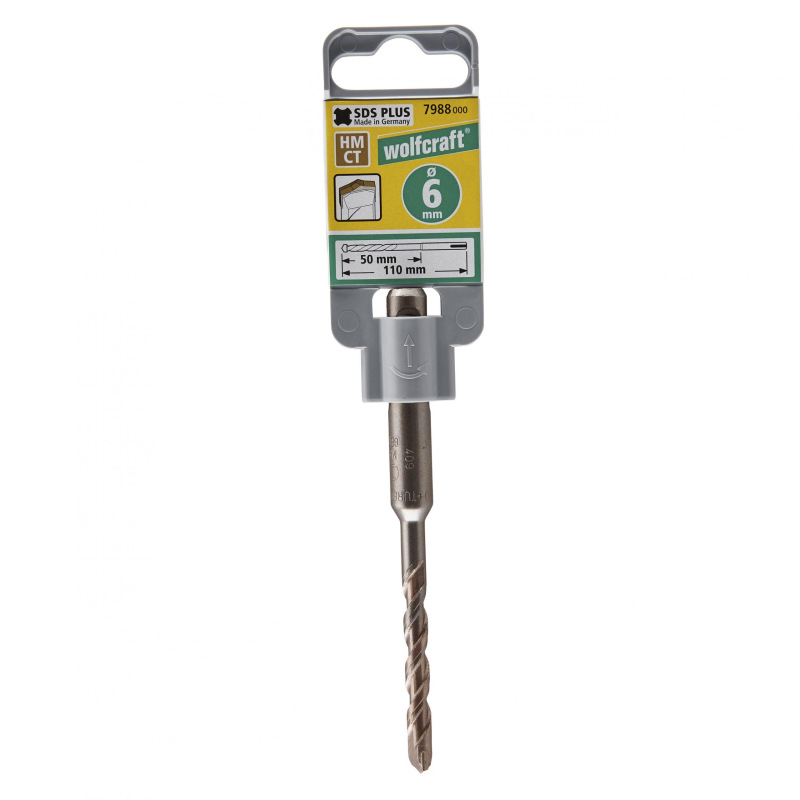 Vrták SDS-plus Profesional HM ø 6mm, L – 110mm, wolfcraft 7988000