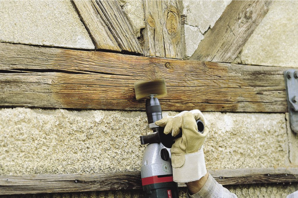 Wolfcraft Kartáč oceľový pomosadzený na štruktúrovanie dreva ø 80mm, šírka 35mm, wolfcraft 2265000 1