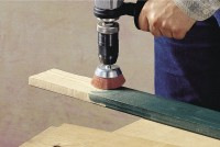 Wolfcraft Kartáč hrncový, nylónový, červený, so šesťhrannou stopkou ø 50mm, wolfcraft 1505000 1