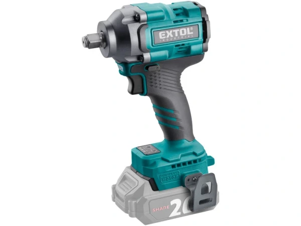 EXTOL INDUSTRIAL SET Aku vŕtačka s príklepom/uťahovač razový Share20V, 2x 2Ah,8791804-15 15