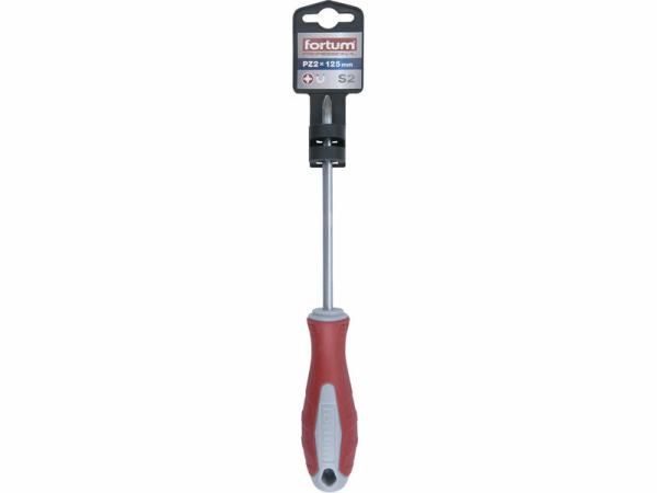 FORTUM 4740307 Skrutkovač plochý, PZ2 x 125mm, S2 1
