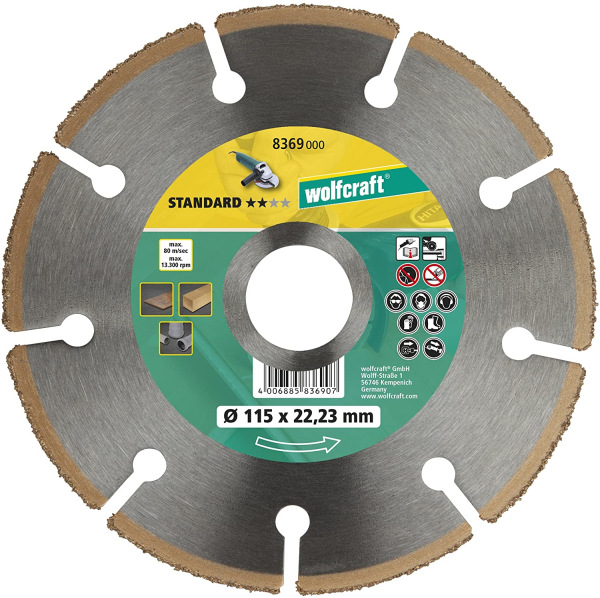 Kotúč rezný HM STANDARD ø 115mm, wolfcraft 8369000