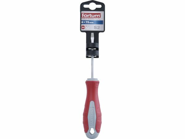 FORTUM 4740104 Skrutkovač plochý, 4,0 x 75mm, S2 1