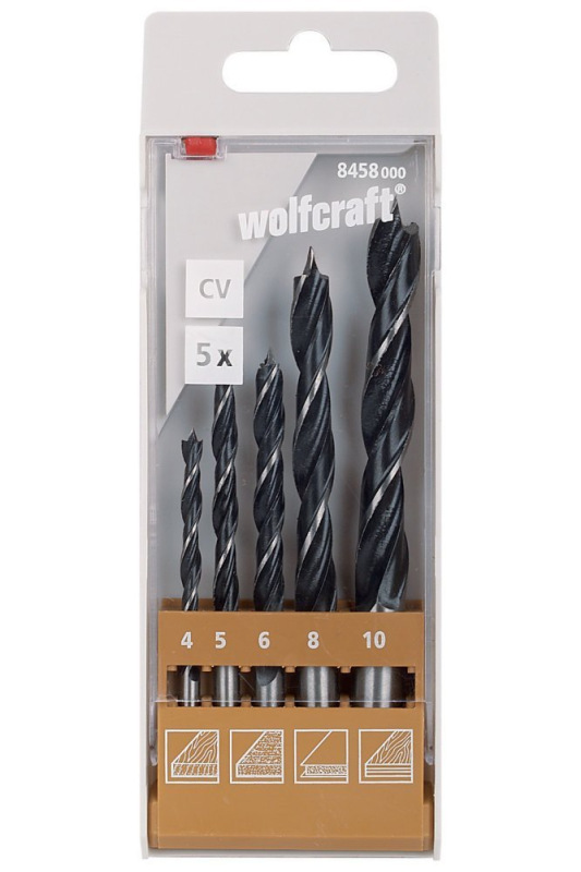 Sada vrtákov CV do dreva ø 4 - 10mm (5ks) wolfcraft 8458000