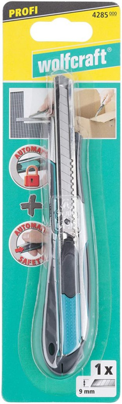 Wolfcraft Nôž odlamovací bezpečnostný dvojfunkčný 9mm, wolfcraft 4285000 7