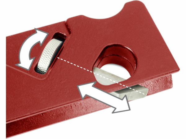 FORTUM 4752104 Hoblík na zrážanie hrán, 2 profilové nože, 155mm, hliník 1